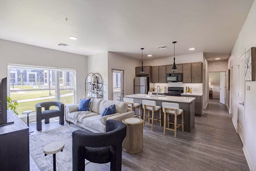 living room at Ovation Apartments