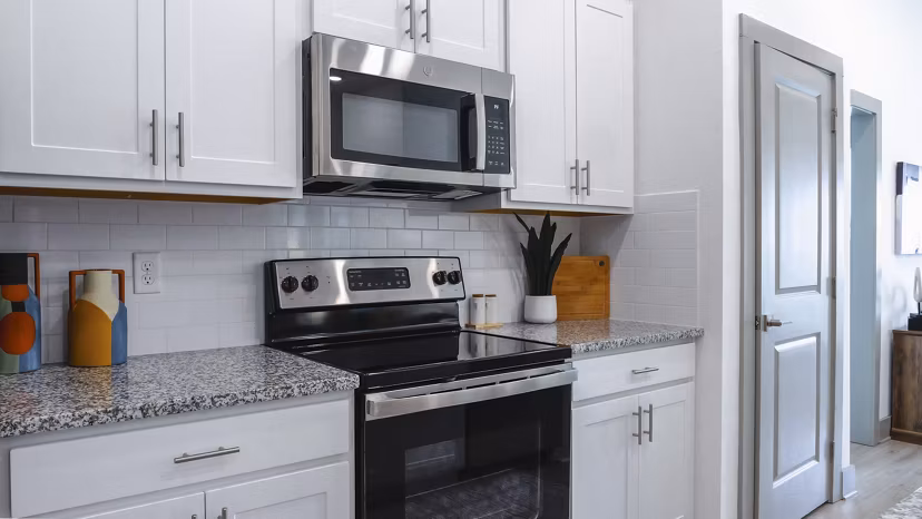 kitchen at The Oaks at Riverbend Apartments 