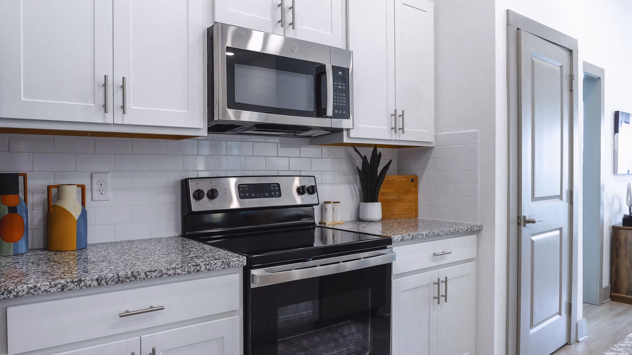 kitchen at The Oaks at Riverbend Apartments 