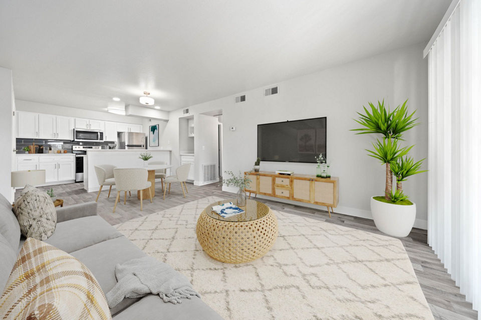 living room at Station 21 Apartments