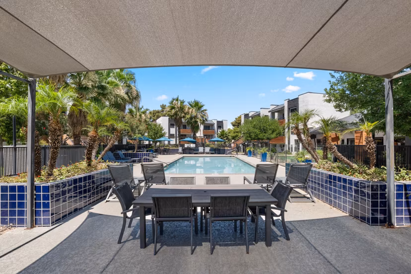 pool at Station 21 Apartments