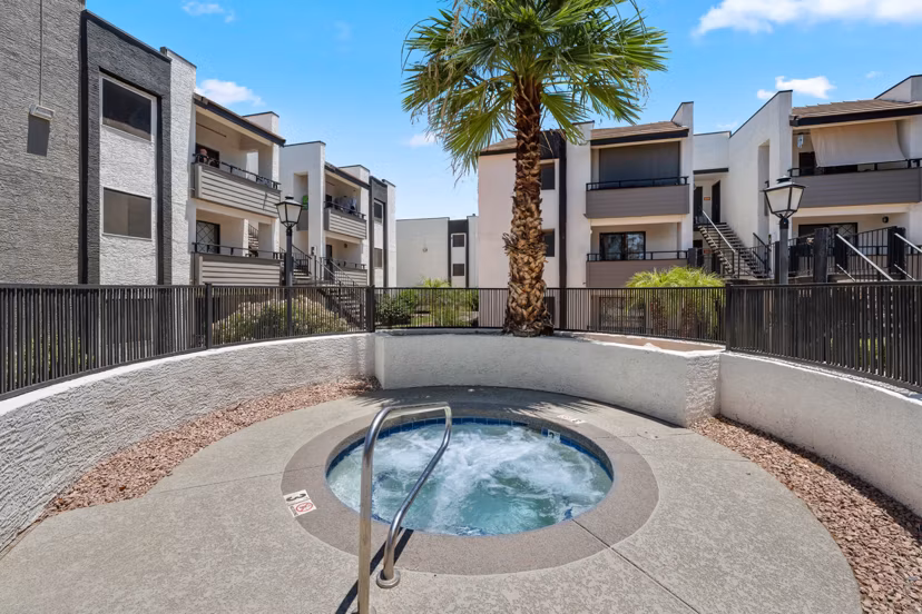 pool at Station 21 Apartments