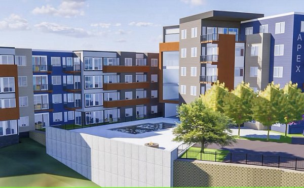 rendering at Apex Newbury Apartments