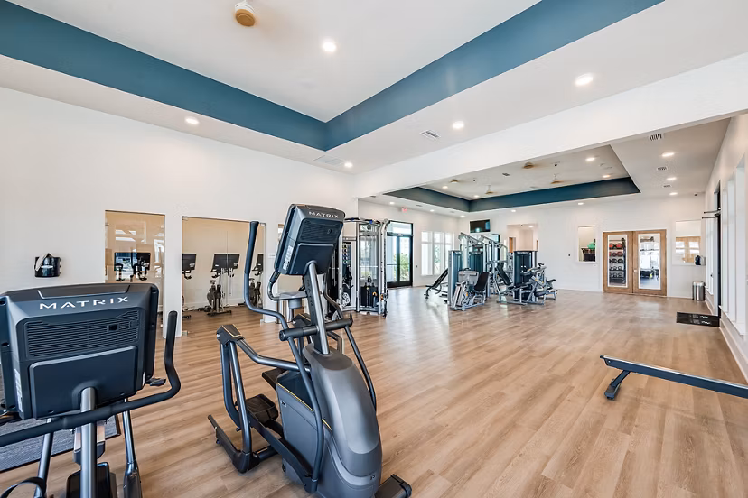 fitness center at Abrazo at Four Corners Apartments 