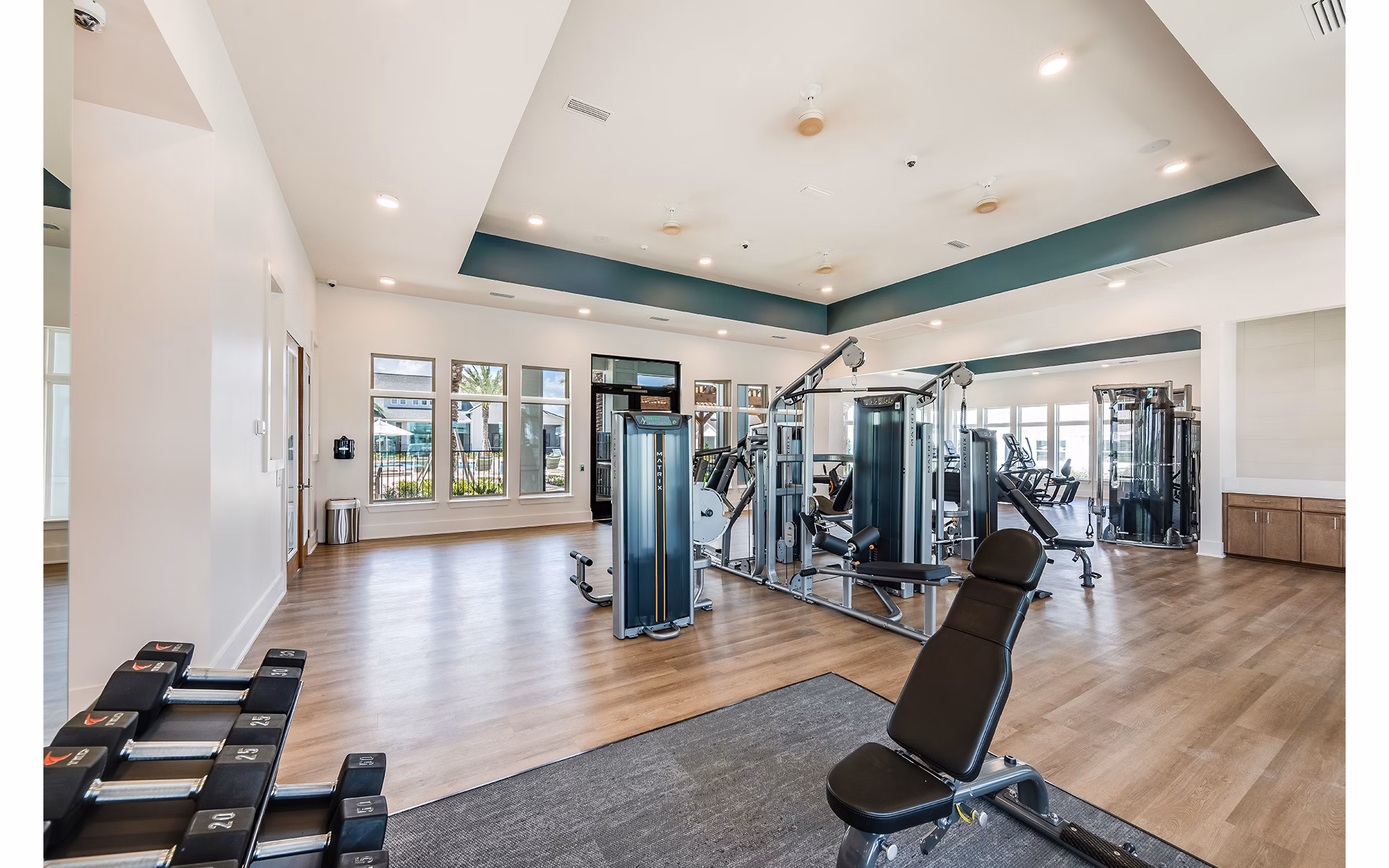 fitness center at Abrazo at Four Corners Apartments 