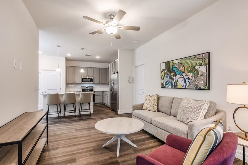 living room at Abrazo at Four Corners Apartments 