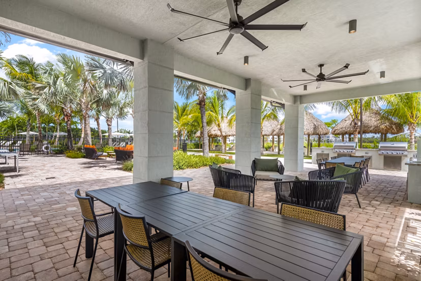 grill area at Natura Gardens Apartments 