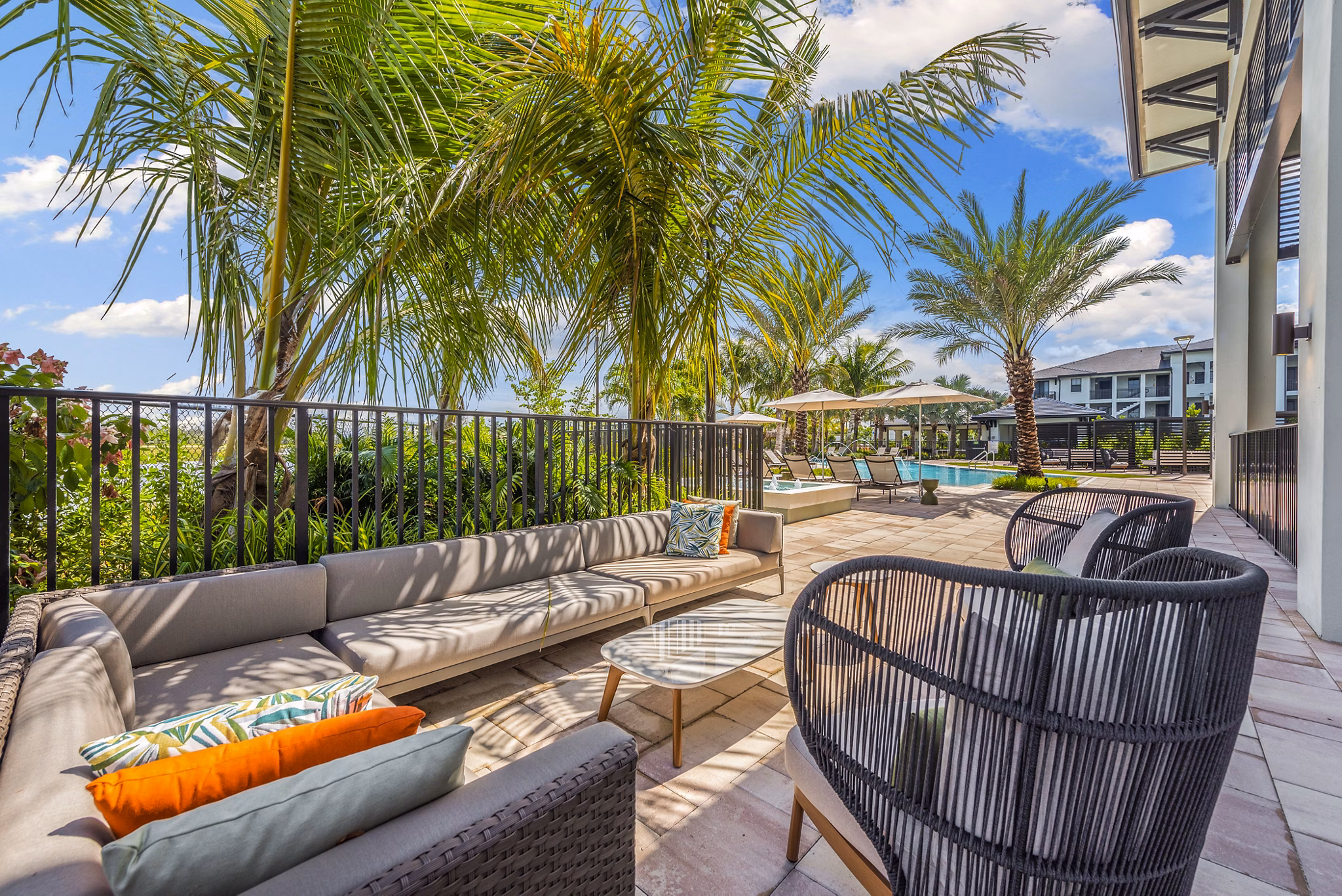 grill area at Natura Gardens Apartments 