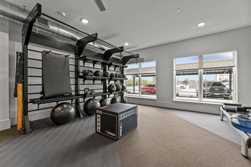fitness center at North Park Landing Apartments 