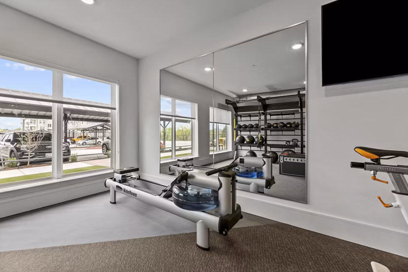fitness center at North Park Landing Apartments 