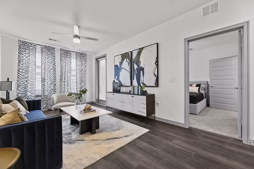 living room at North Park Landing Apartments 