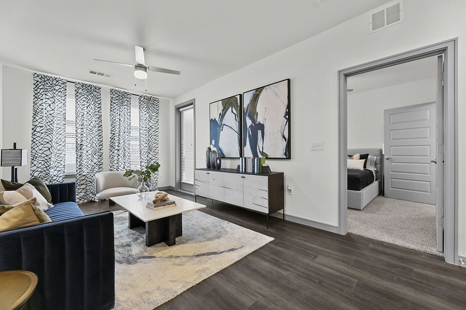 living room at North Park Landing Apartments 