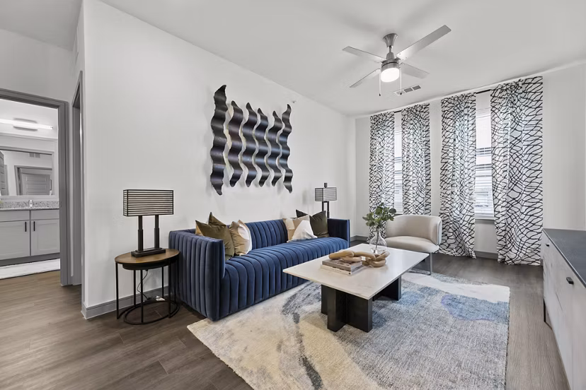 living room at North Park Landing Apartments 