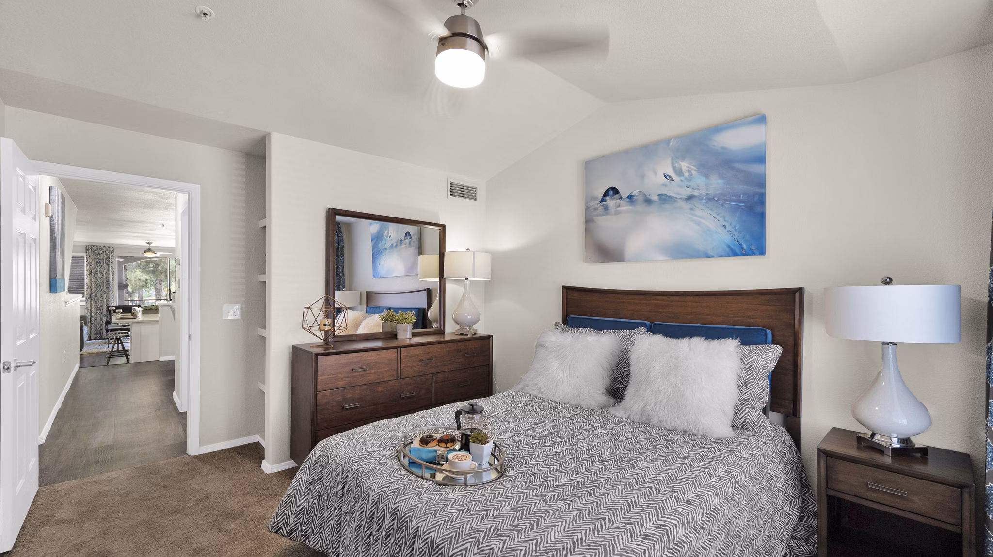 bedroom at The Catherine Apartments
