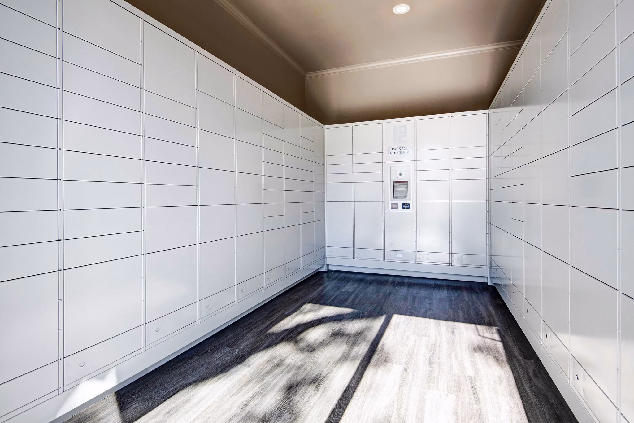 parcel pickup lockers at The Academy Apartments