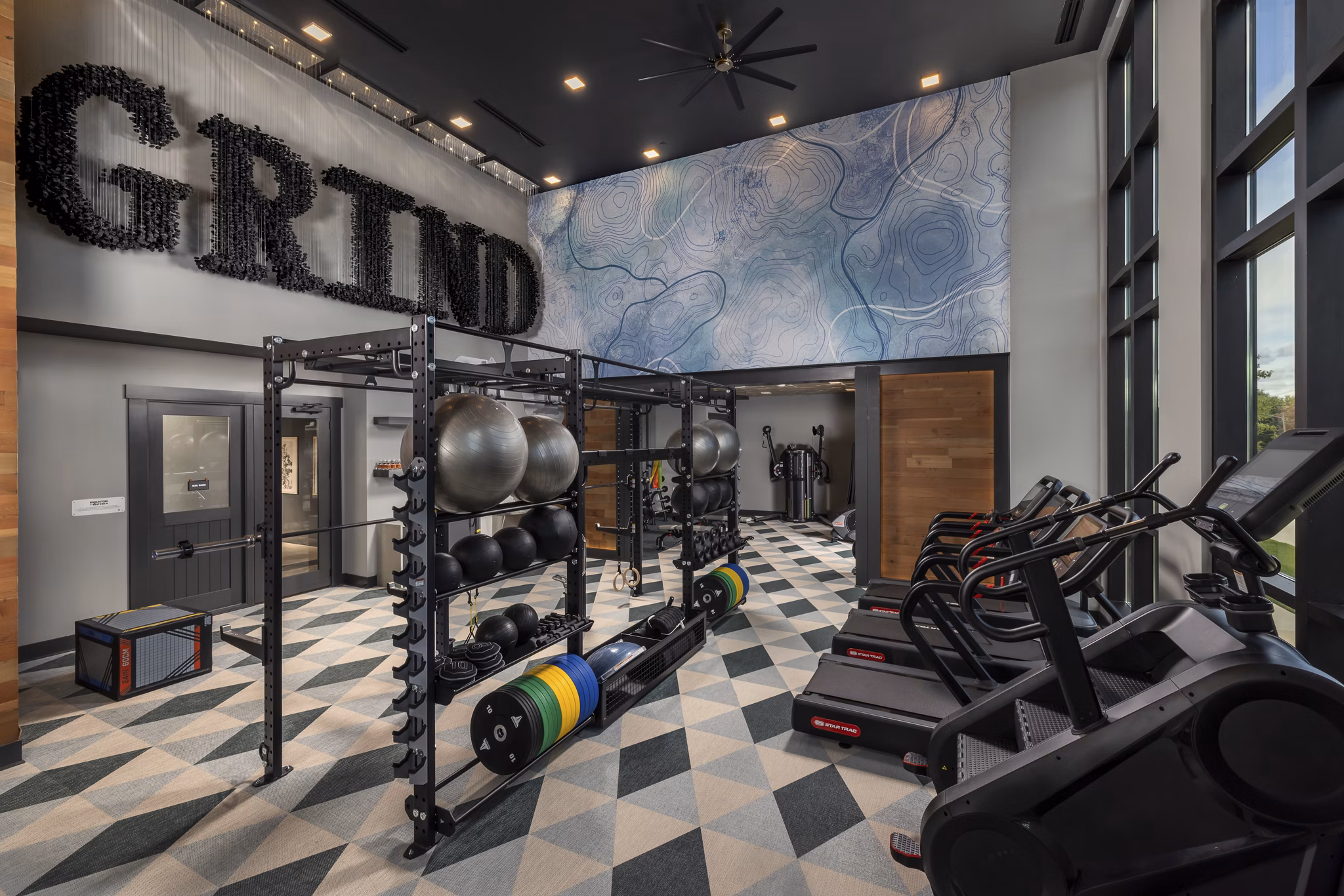 fitness center at Broadstone West End Apartments 