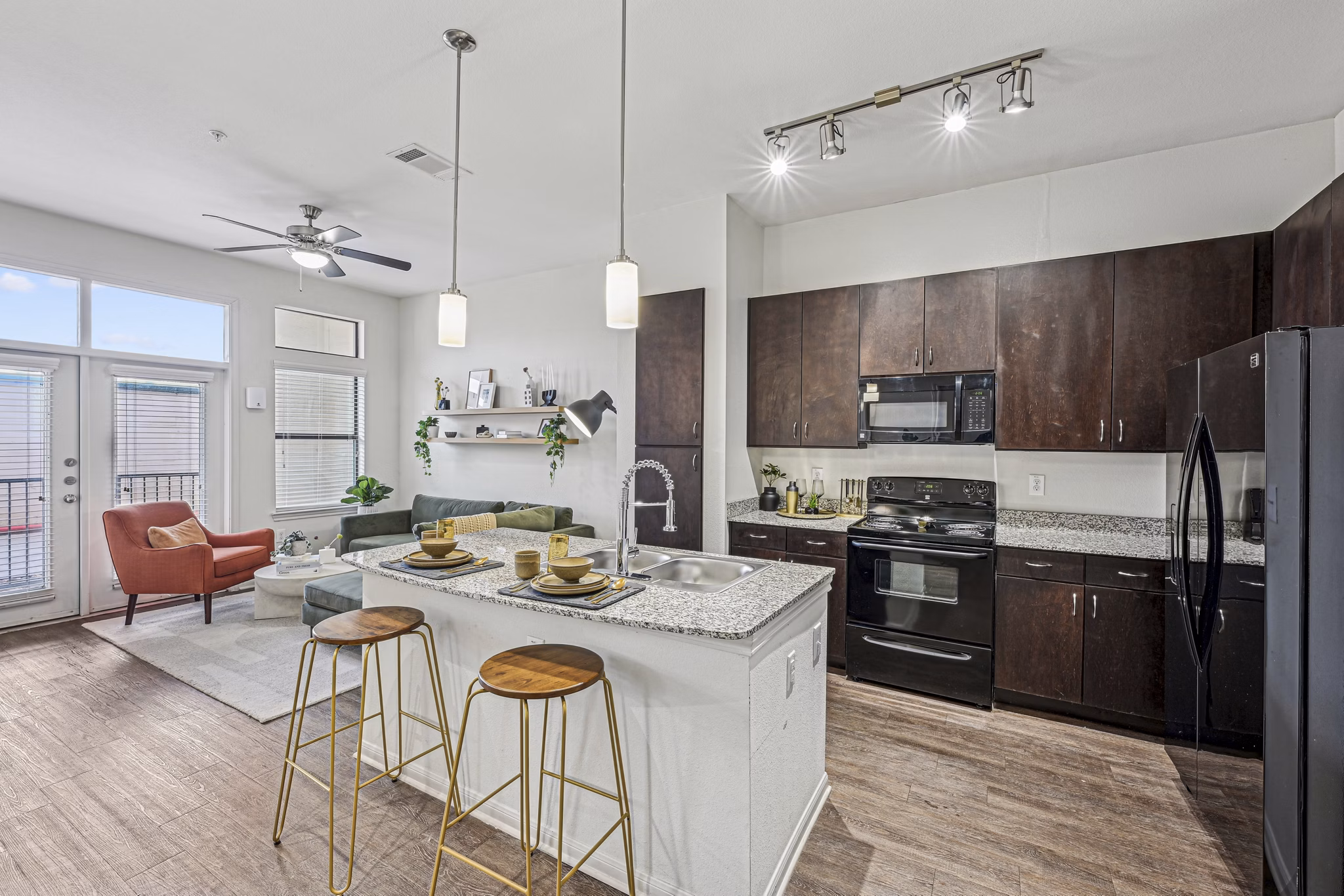 kitchen at Haven at Main Apartments