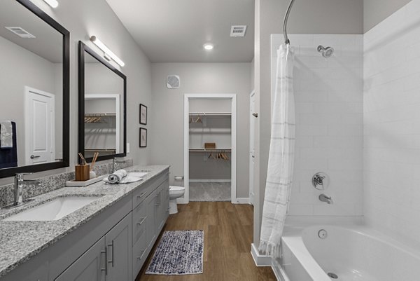 bathroom at Peak at 1385 Apartments