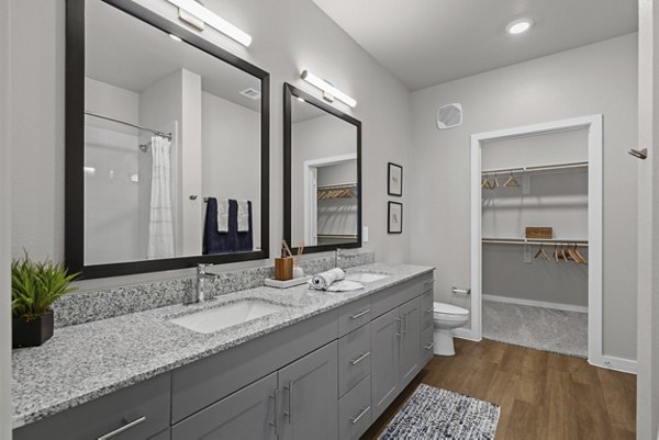 bathroom at Peak at 1385 Apartments