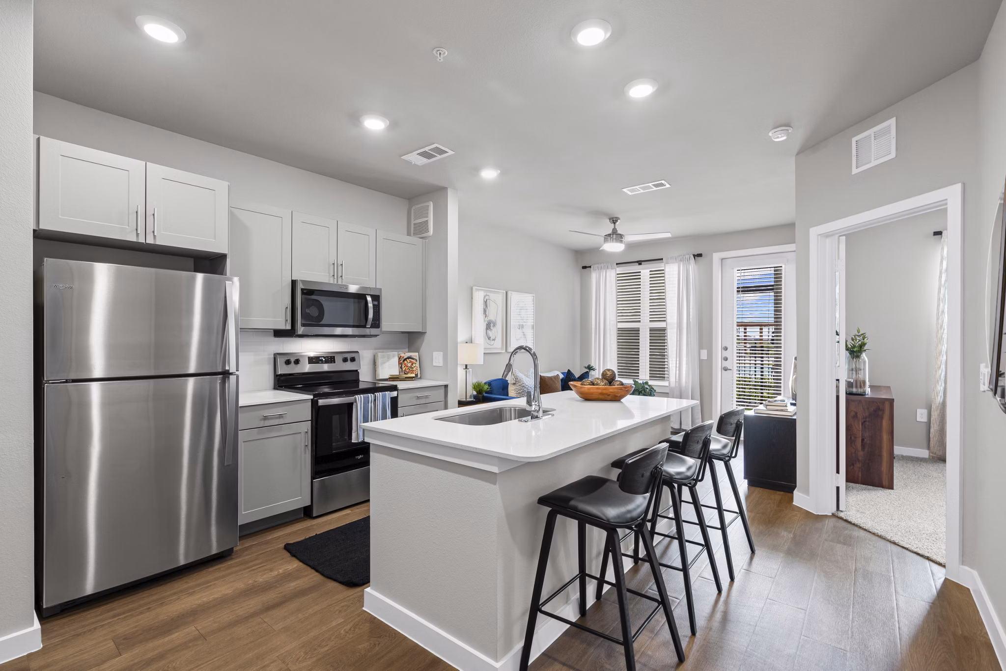 kitchen at Peak at 1385 Apartments