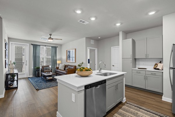 kitchen at Peak at 1385 Apartments