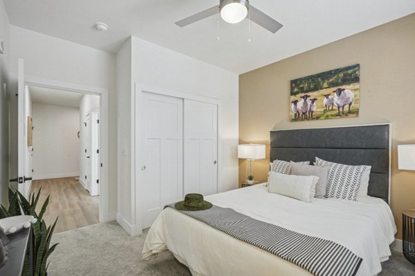 bedroom at Solace at the Ranch Apartments