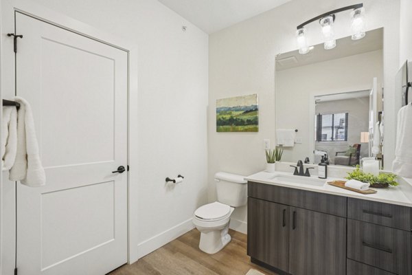 bathroom at Solace at the Ranch Apartments
