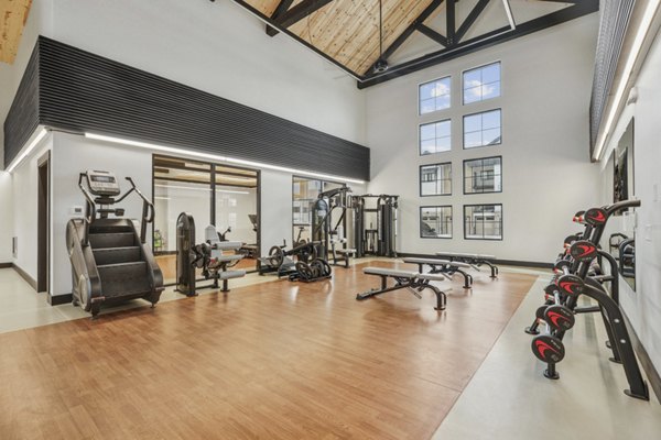 fitness center at Solace at the Ranch Apartments