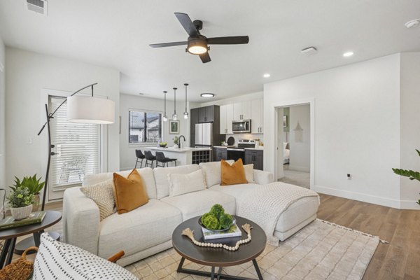 living room at Solace at the Ranch Apartments
