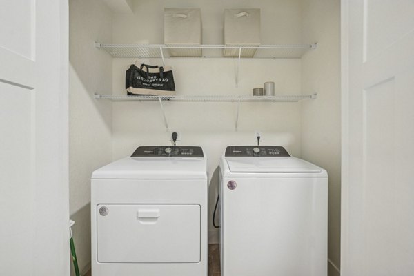 laundry room at Solace at the Ranch Apartments