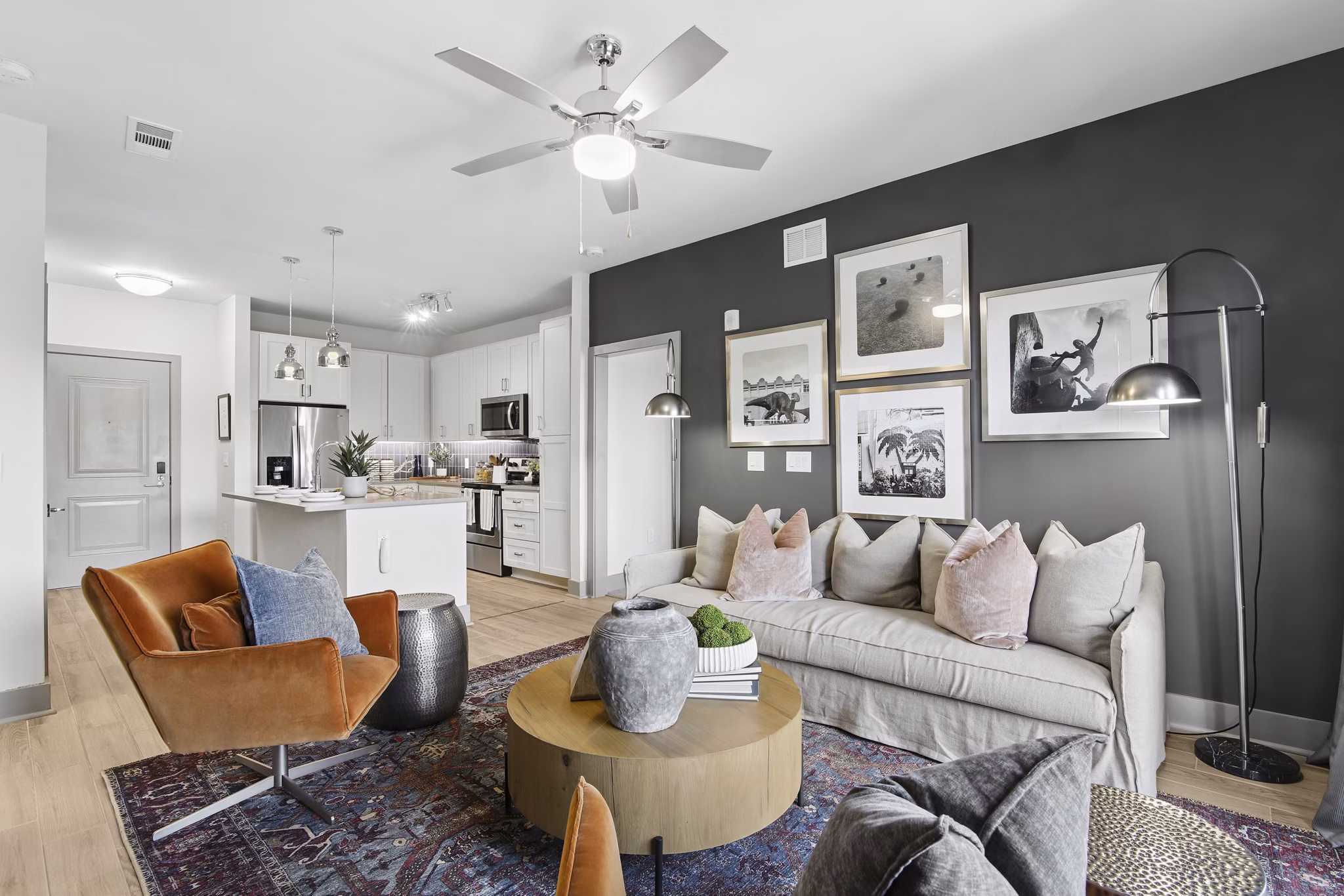 Living Room at Connect Decatur Apartments