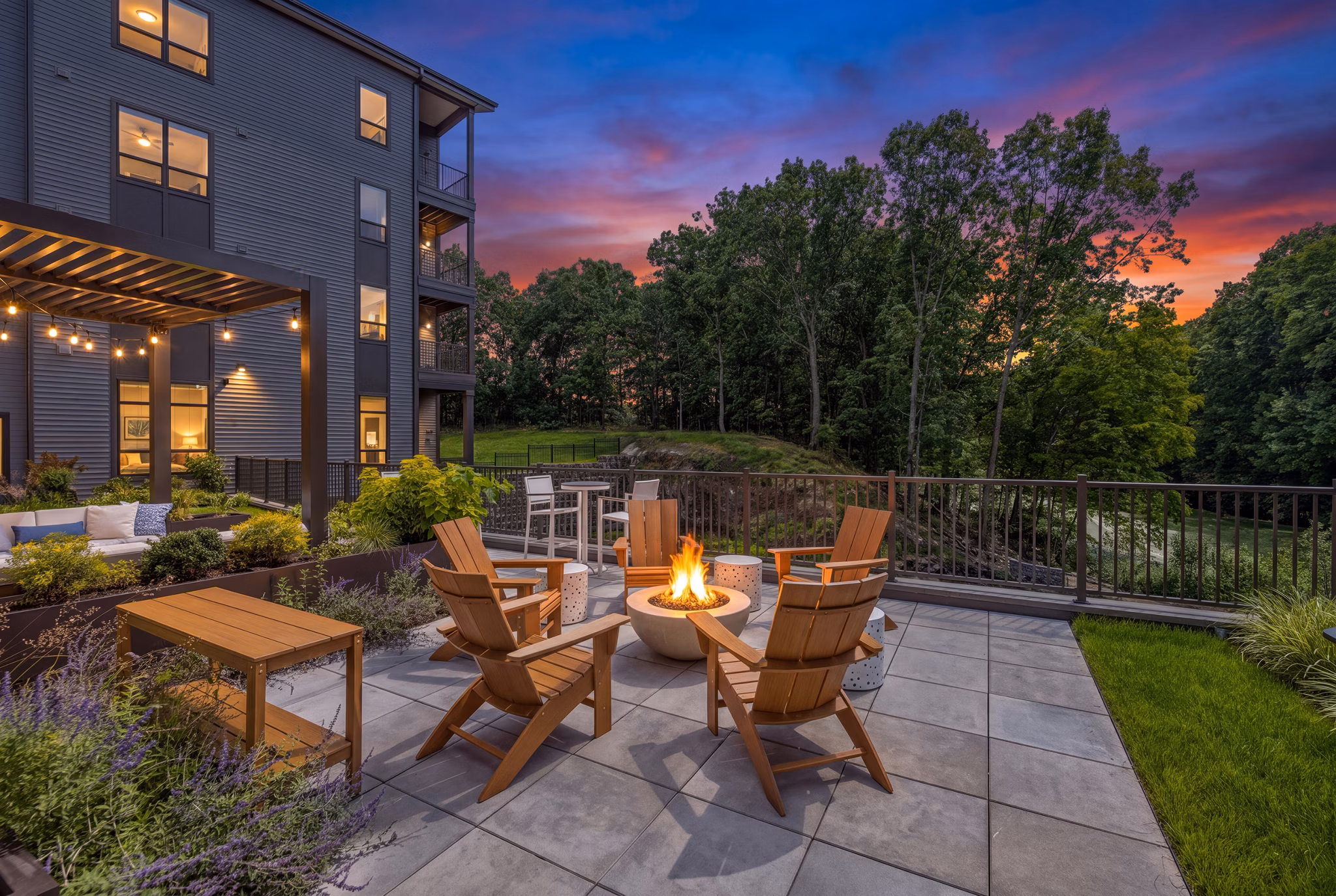 Fire Pit at Sylvan Woods Westchester Apartments