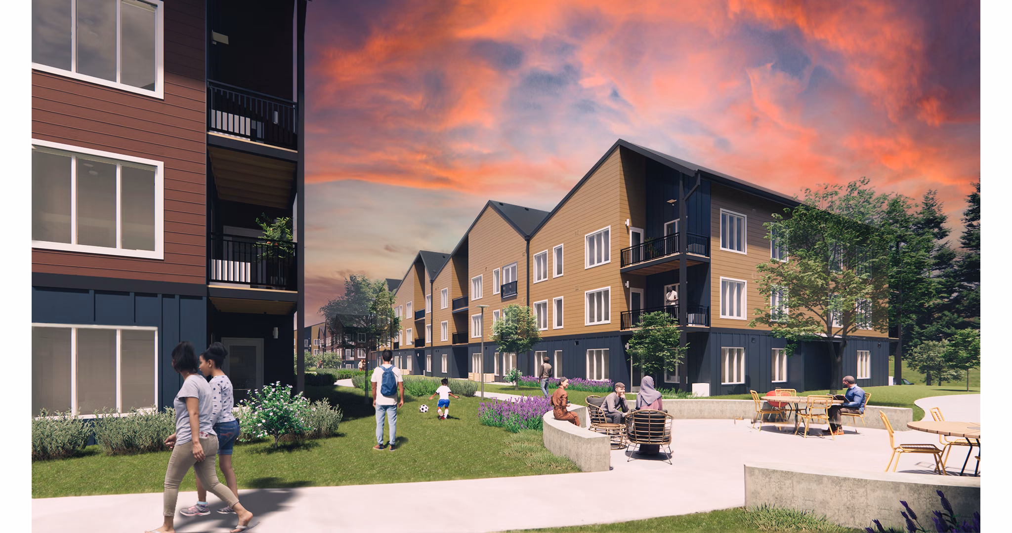 rendering at One26 Vista Apartments