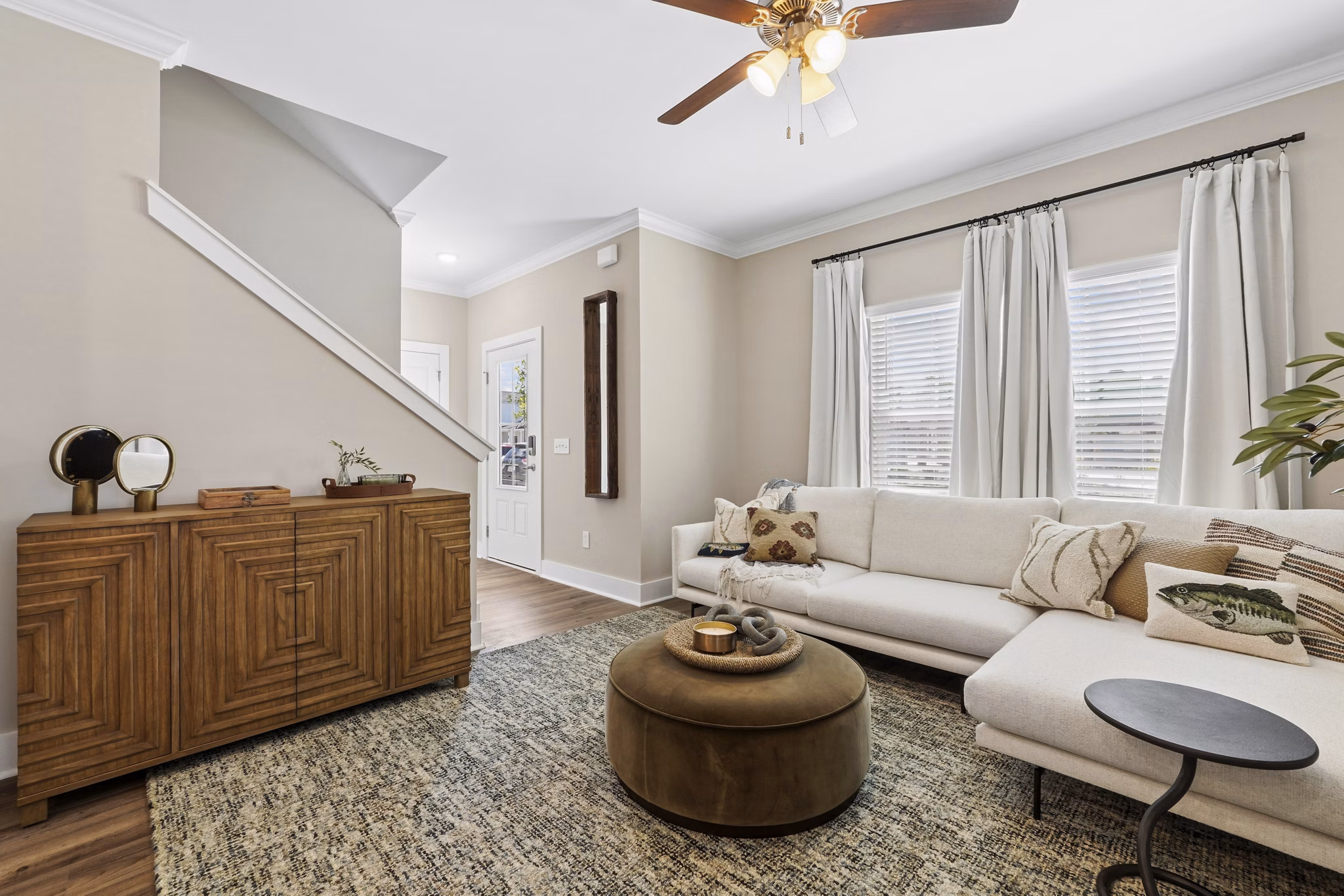 living room at River Ford Apartments 