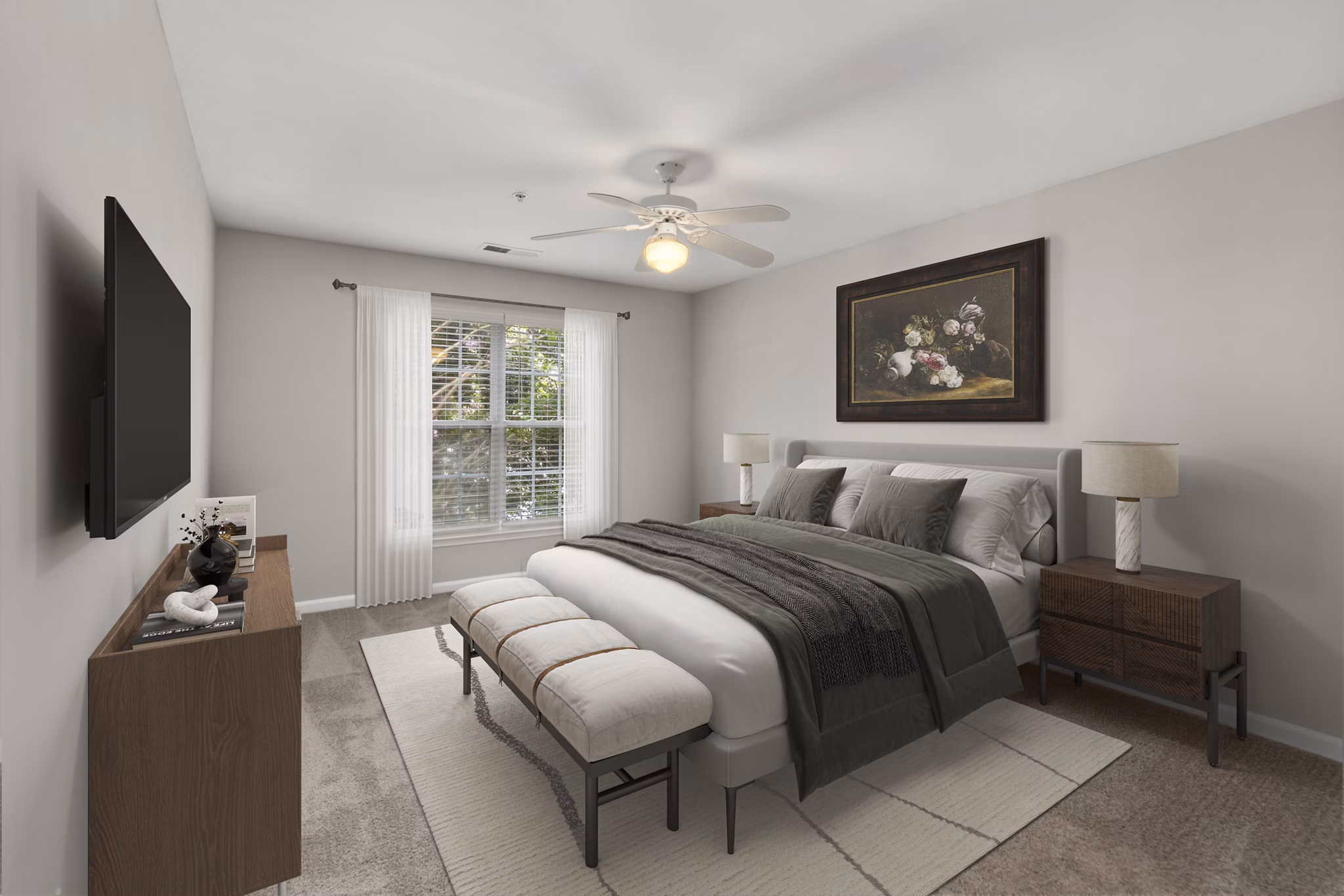 bedroom at Heritage Apartments 