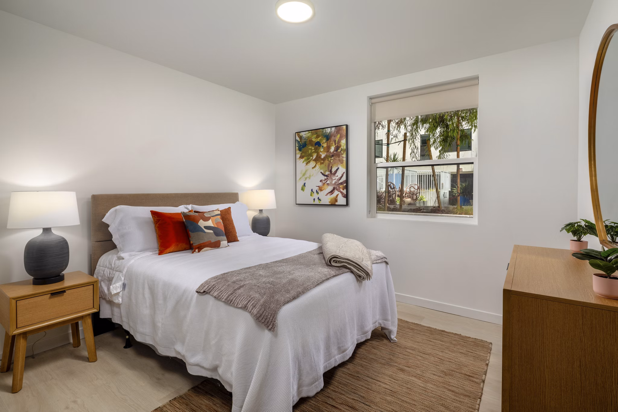 bedroom at West 5th LA Apartments