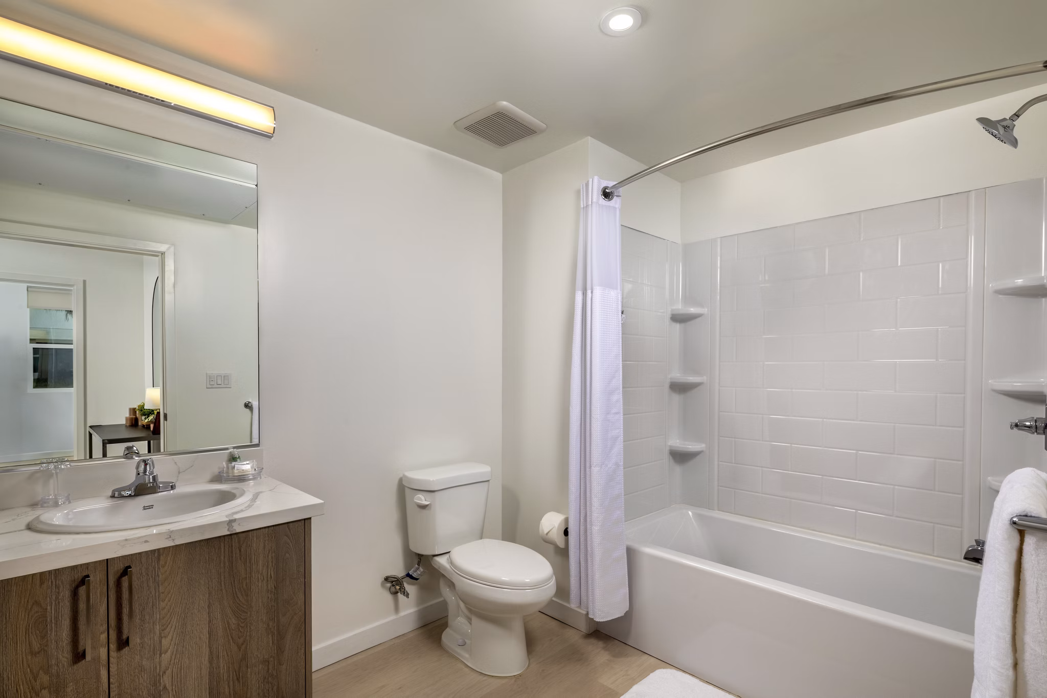 bathroom at West 5th LA Apartments