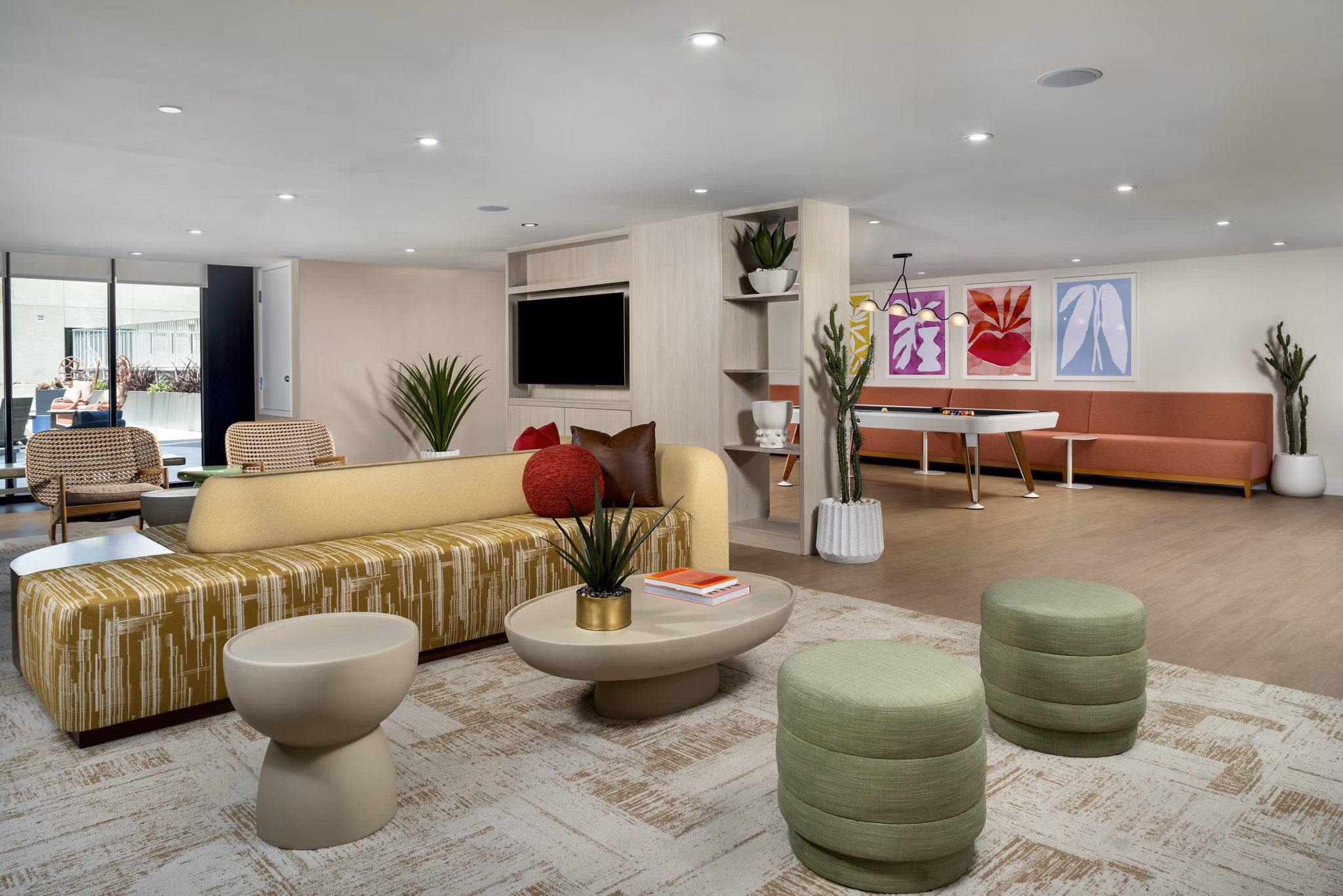 clubhouse at West 5th LA Apartments