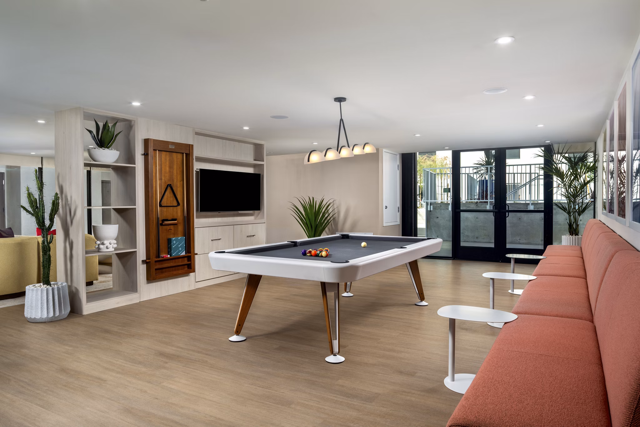 game room at West 5th LA Apartments
