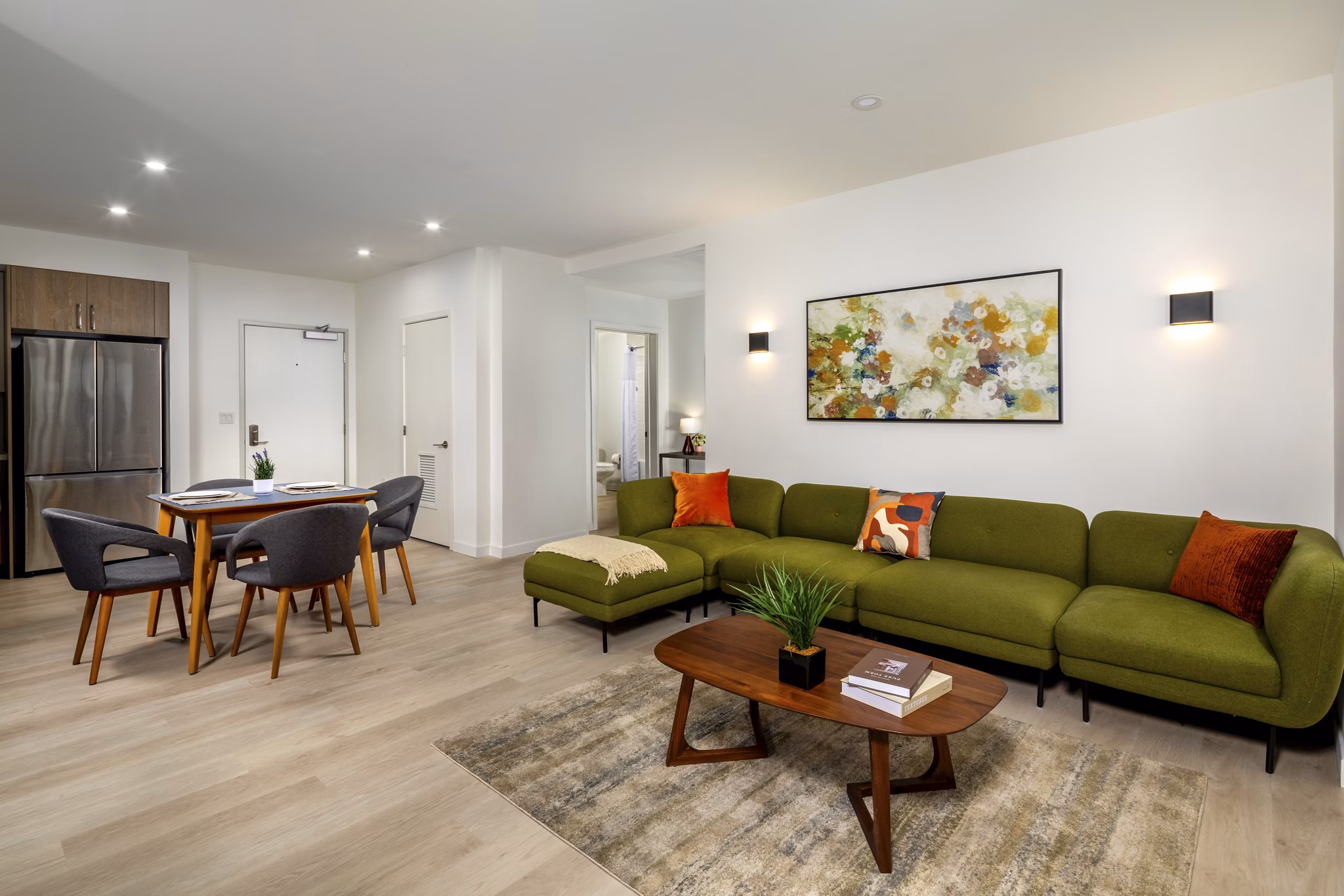 living room at West 5th LA Apartments