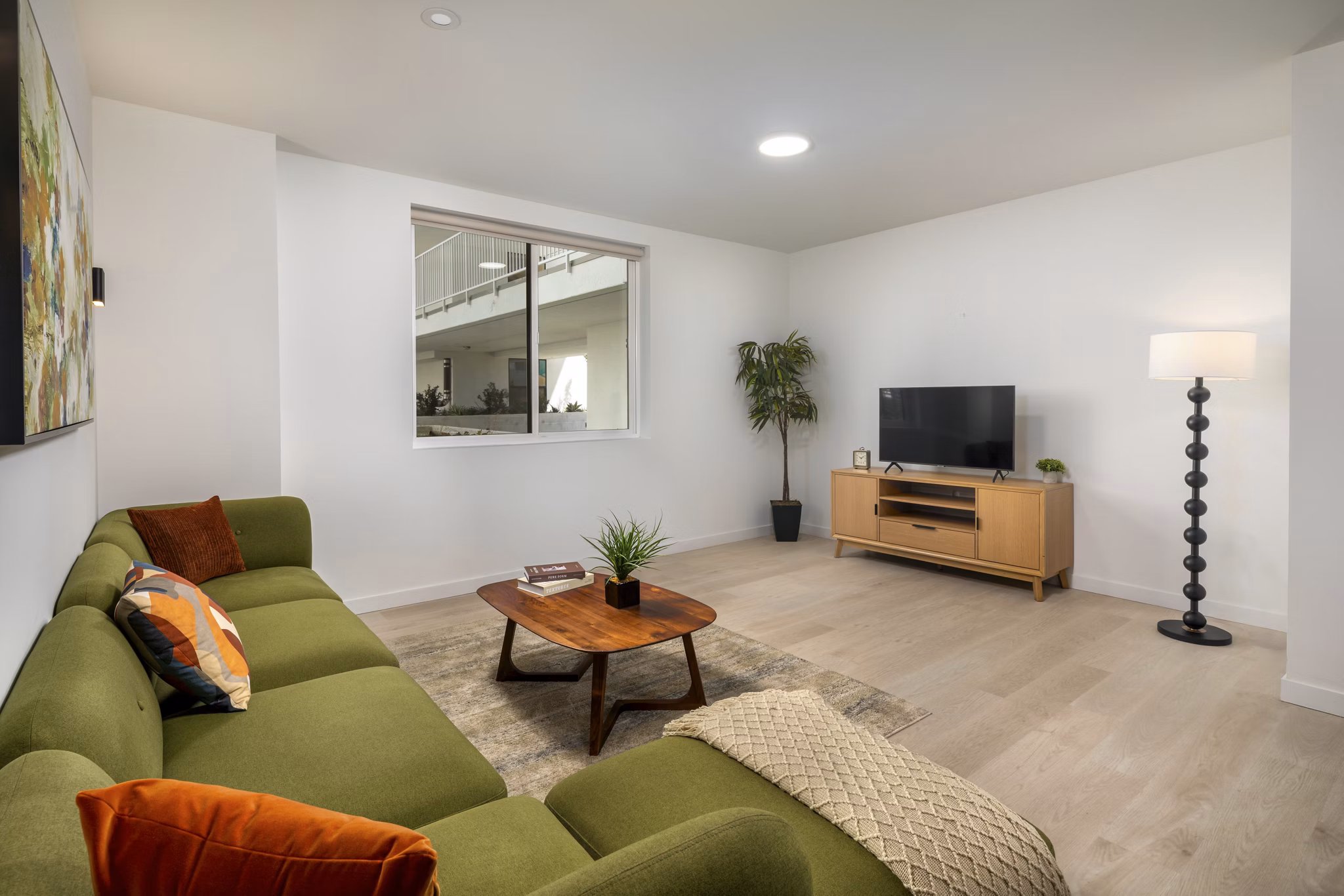living room at West 5th LA Apartments