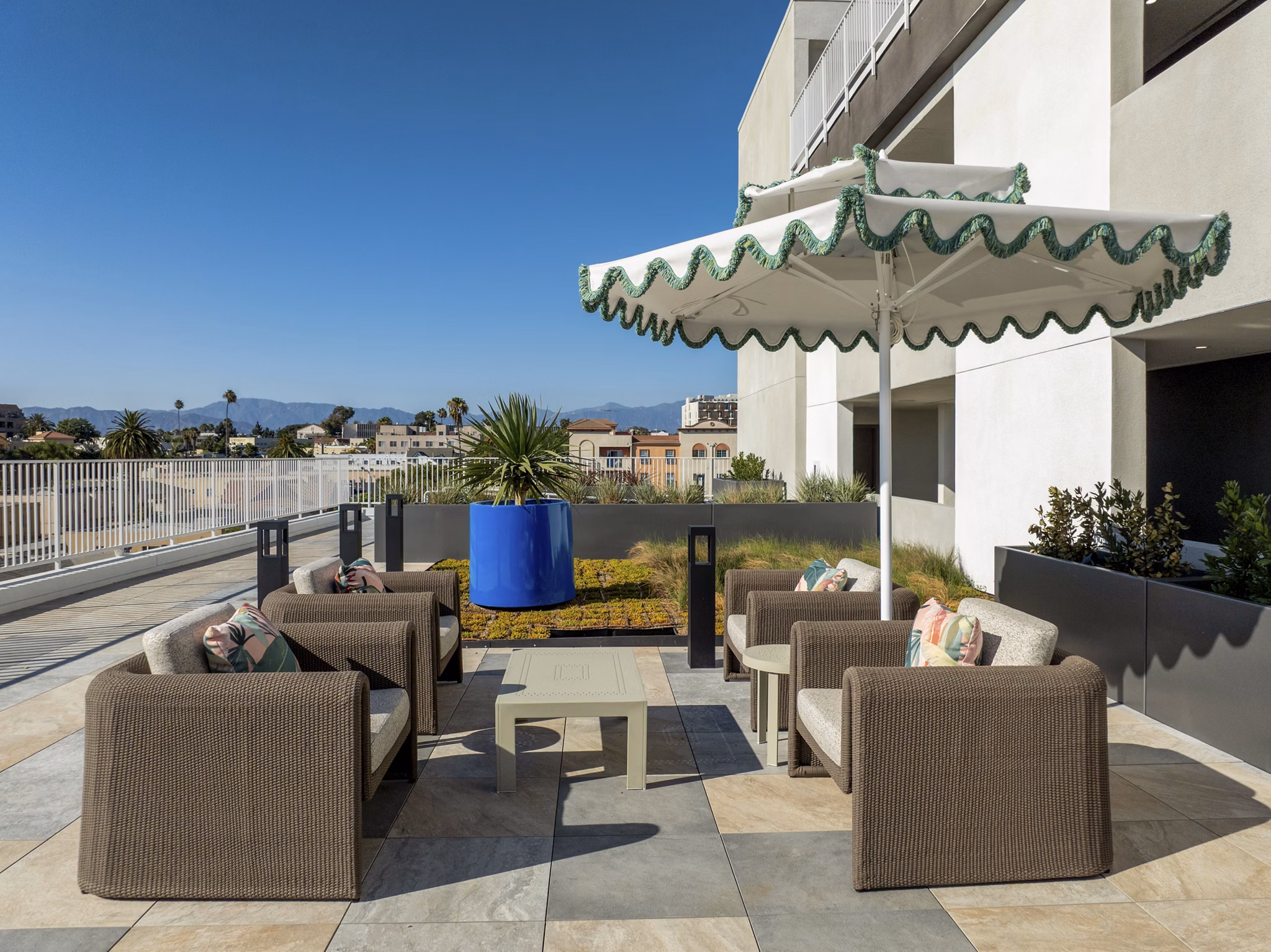 patio at West 5th LA Apartments