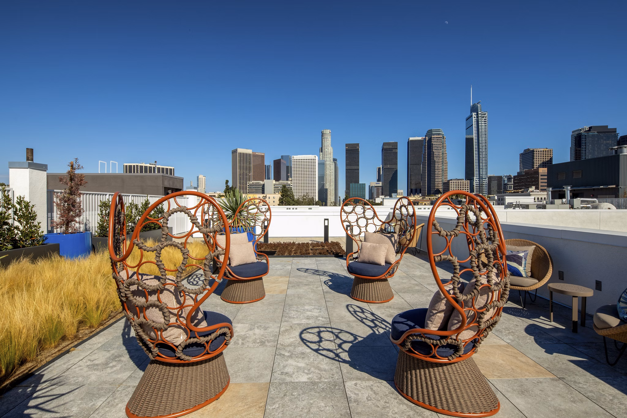 patio at West 5th LA Apartments