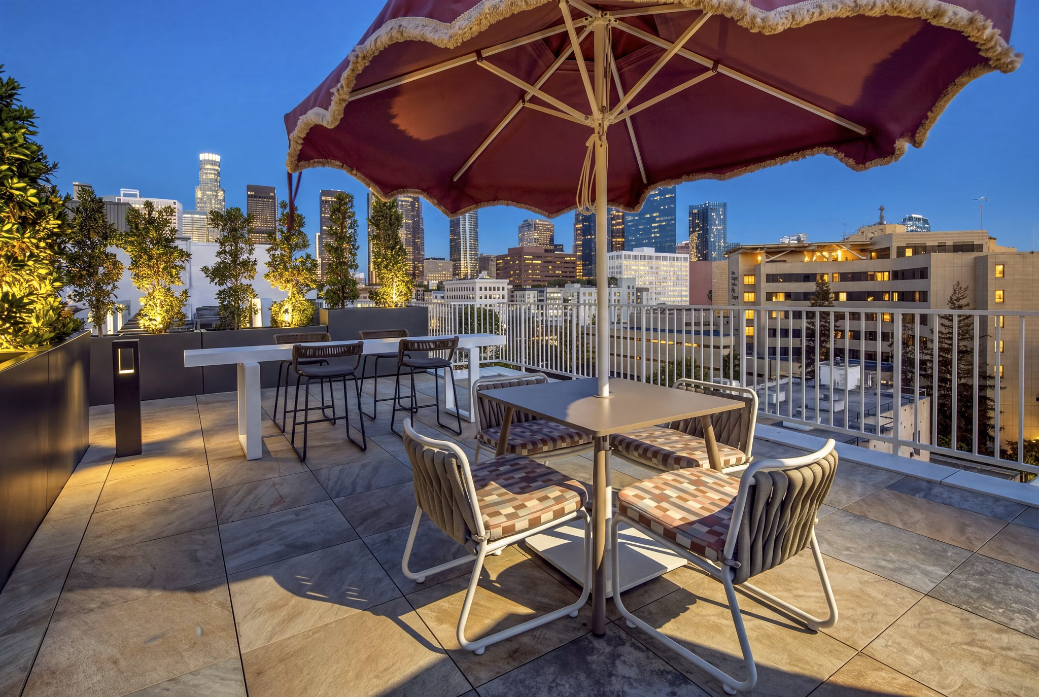 patio at West 5th LA Apartments