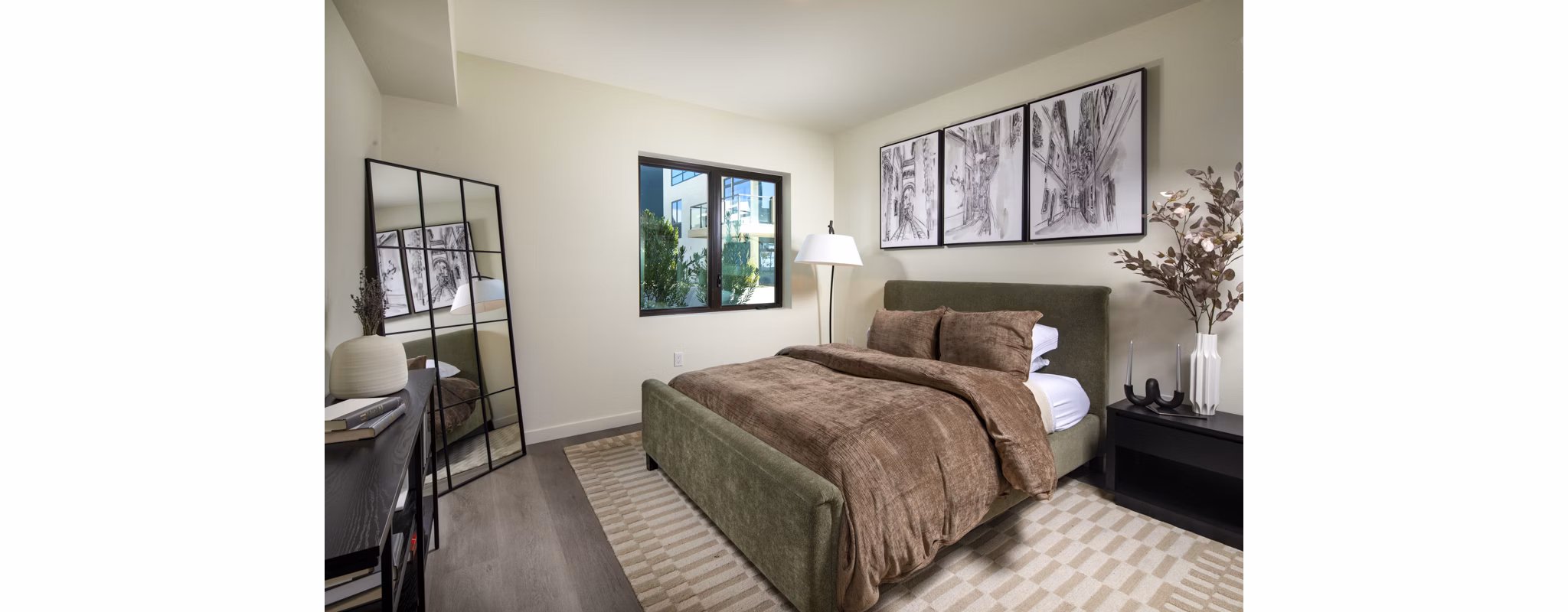 Bedroom at The Monroe Apartments