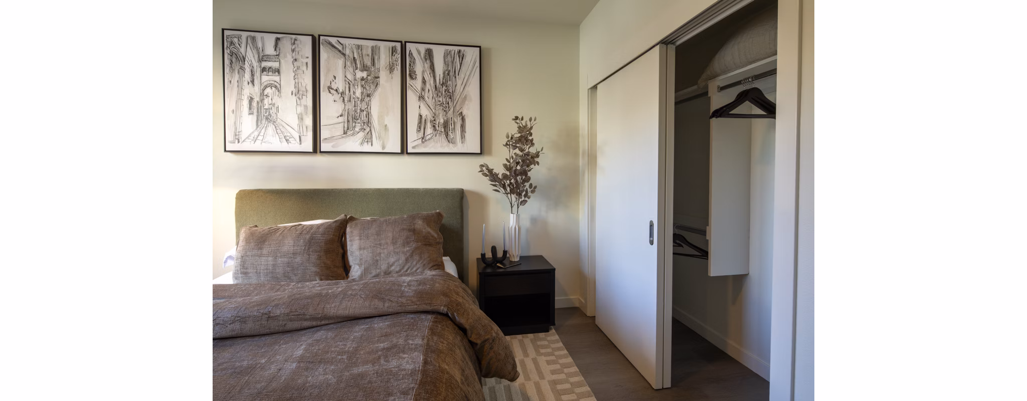 Bedroom at The Monroe Apartments
