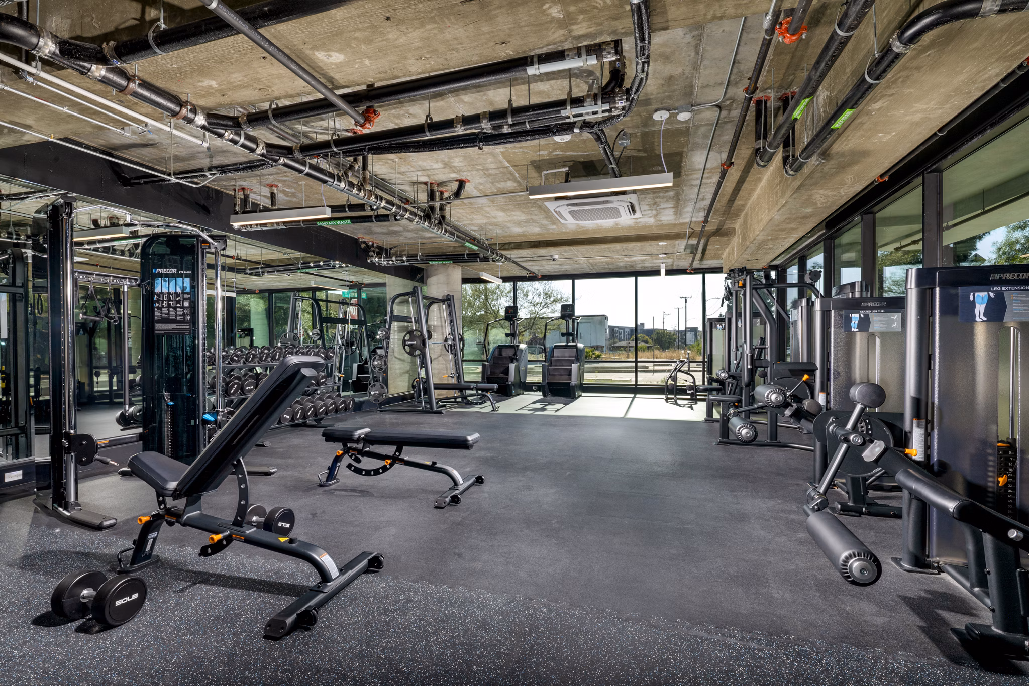 Fitness Center at The Monroe Apartments