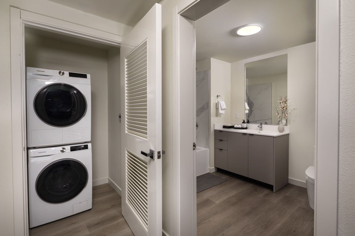 Laundry room at The Monroe