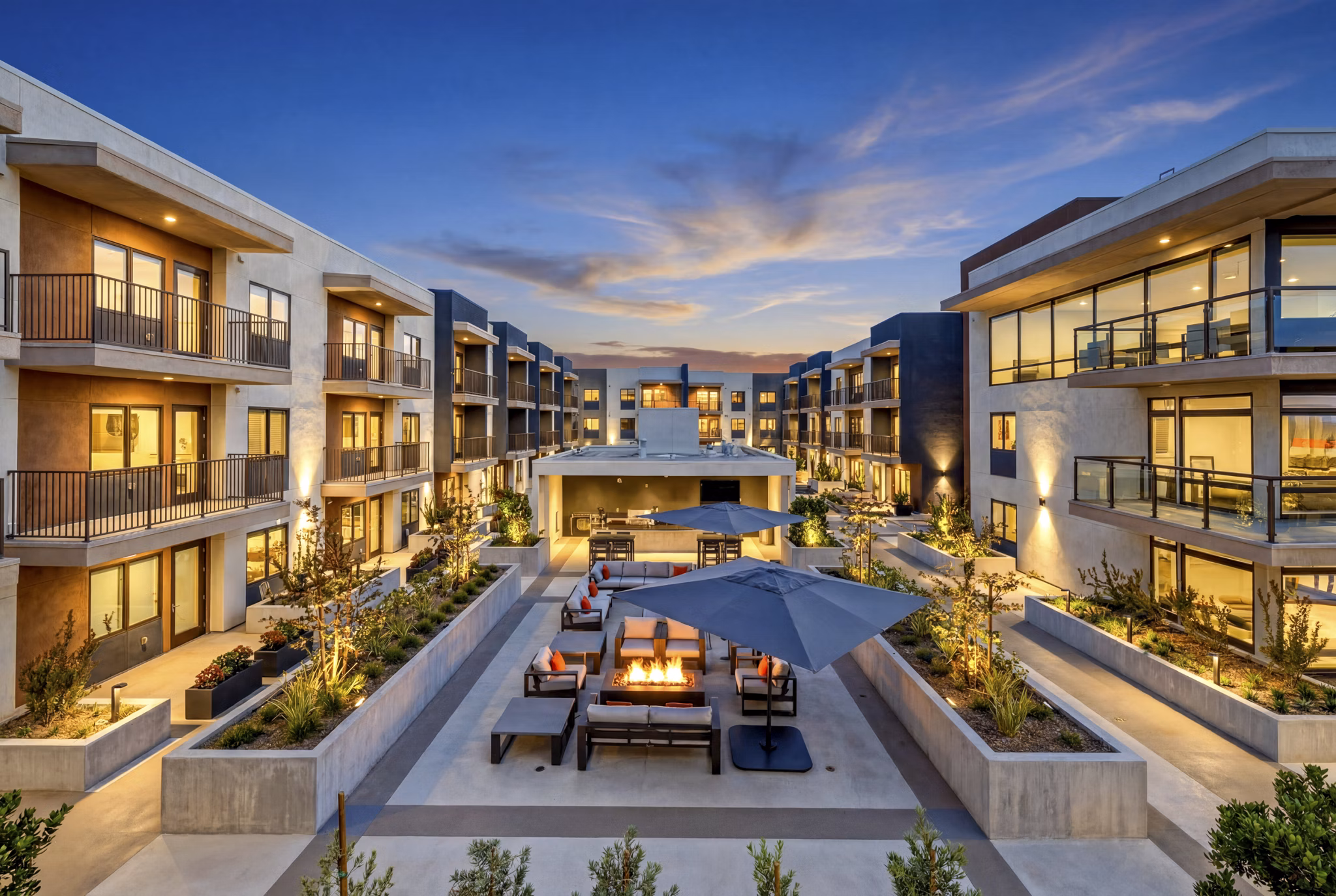 Patio at The Monroe Apartments