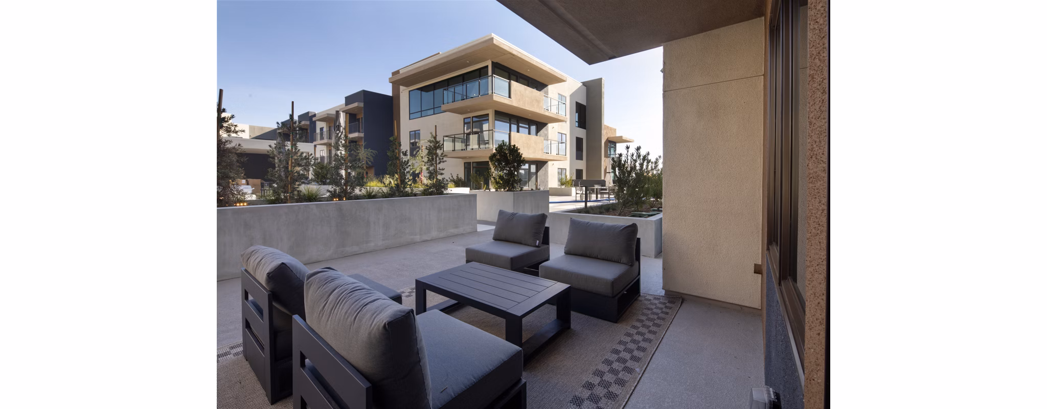 Patio at The Monroe Apartments